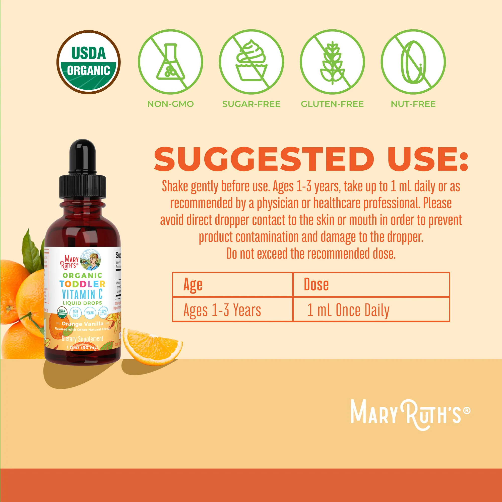Organic Toddler Vitamin C Liquid Drops - Image 3