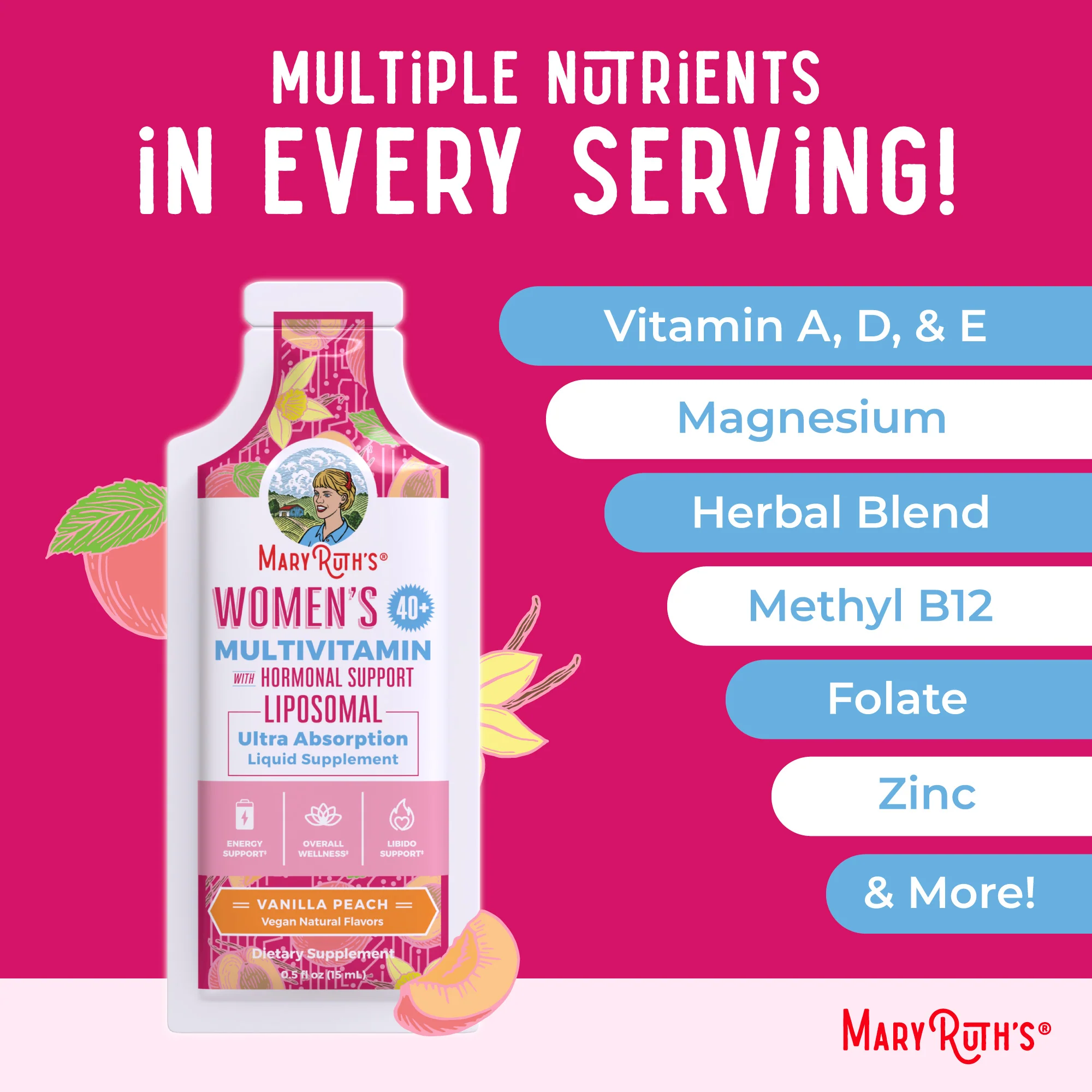 Women's 40+ Multivitamin Liposomal Pouches - Image 7